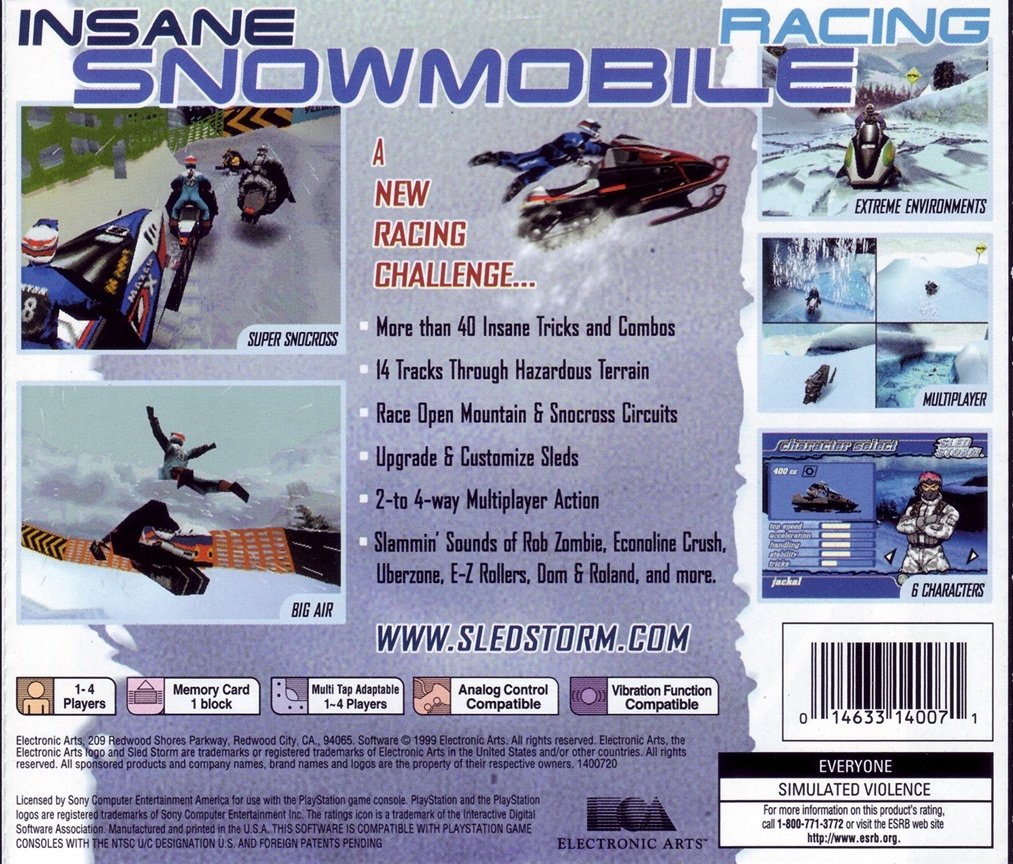 video game Sled Storm Image