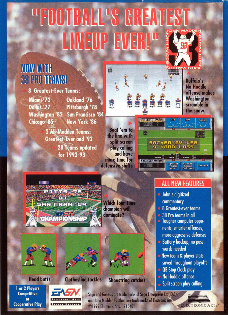 John Madden Football '93 Picture