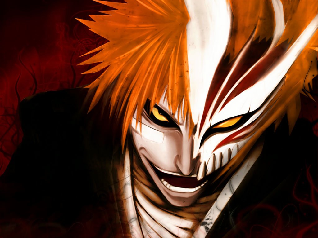 orange hair mask bankai Ichigo Kurosaki Anime Bleach Image