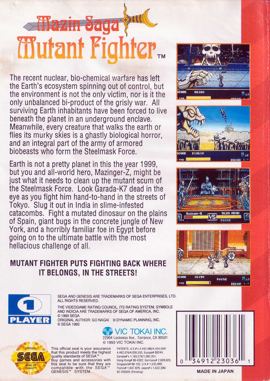 video game Mazin Saga: Mutant Fighter Image