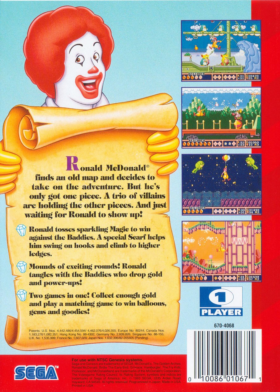 video game McDonald's Treasure Land Adventure Image