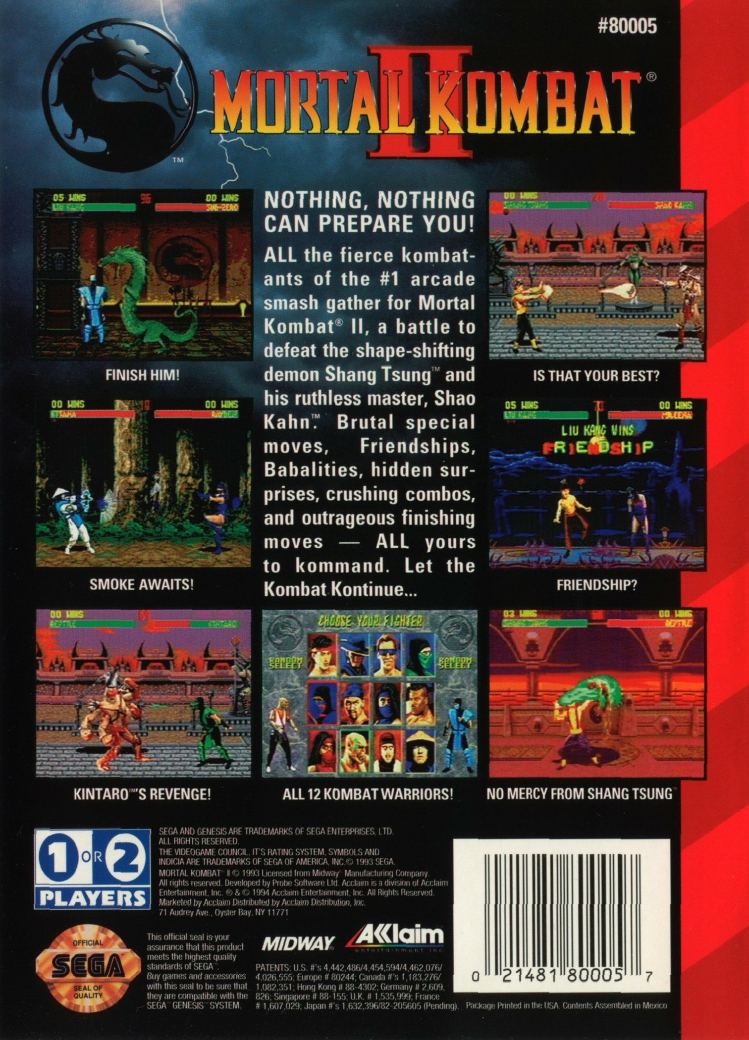 video game Mortal Kombat II Image