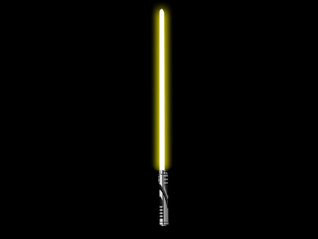 Yellow lightsaber - Image Abyss