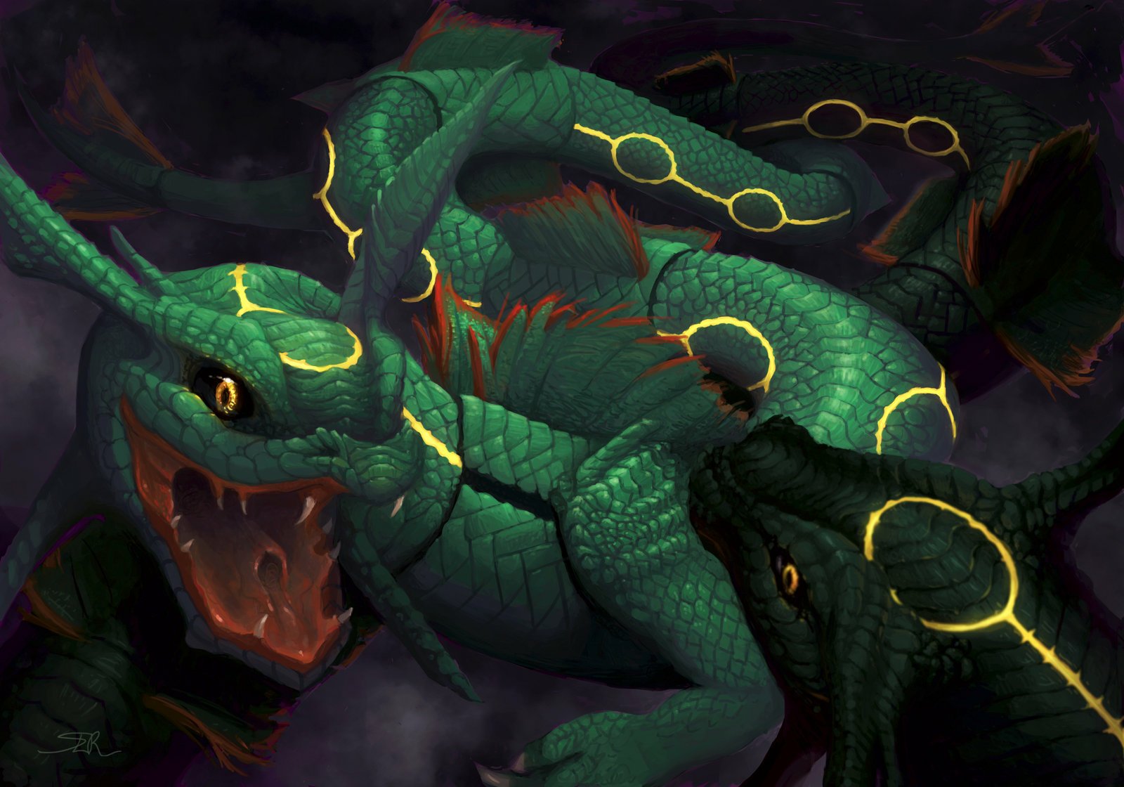  Realistic Rayquaza by SaraLynArt