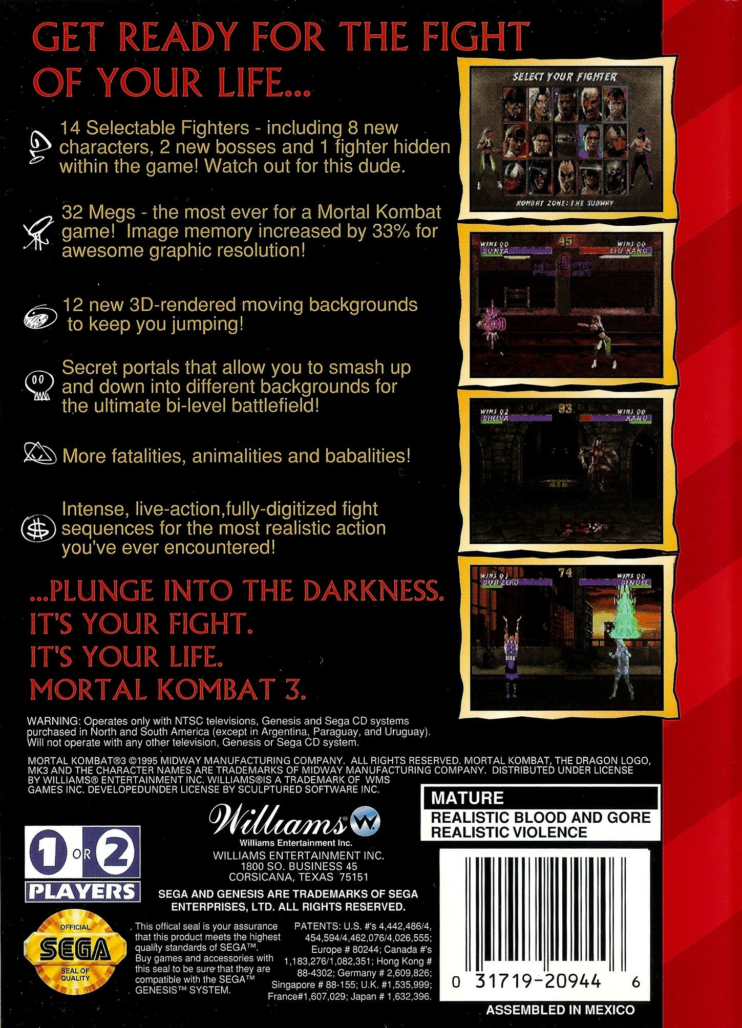 video game Mortal Kombat 3 Image
