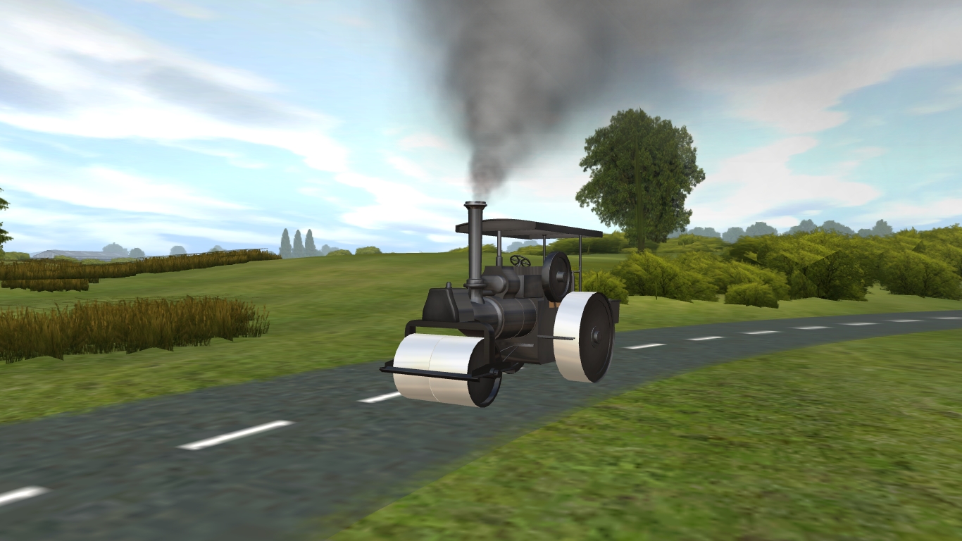 steam roller truck