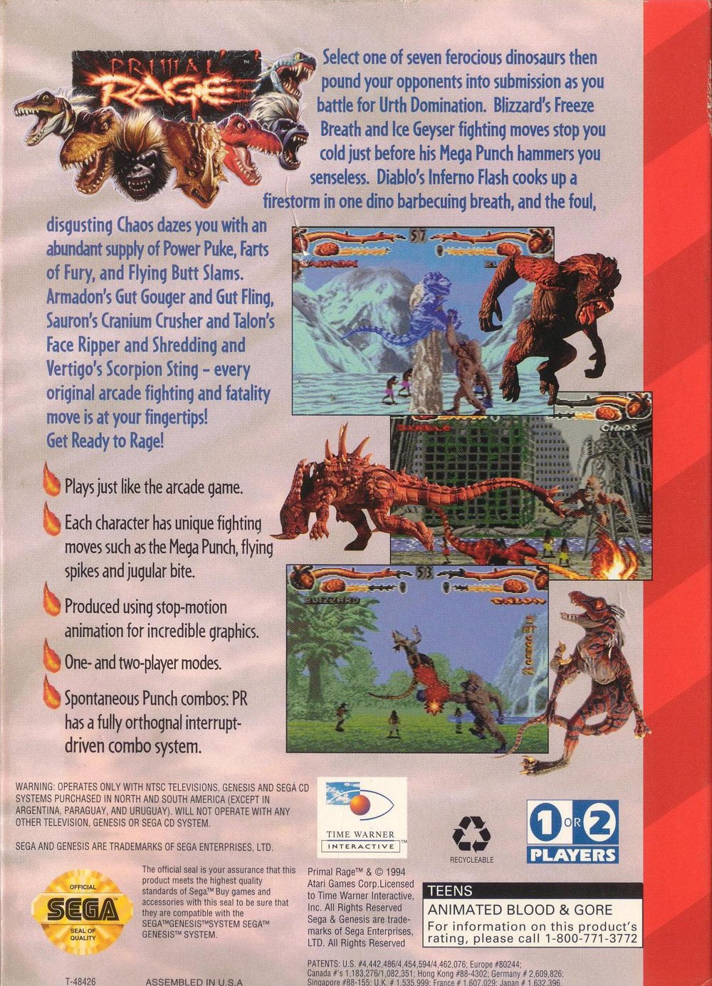 video game Primal Rage Image