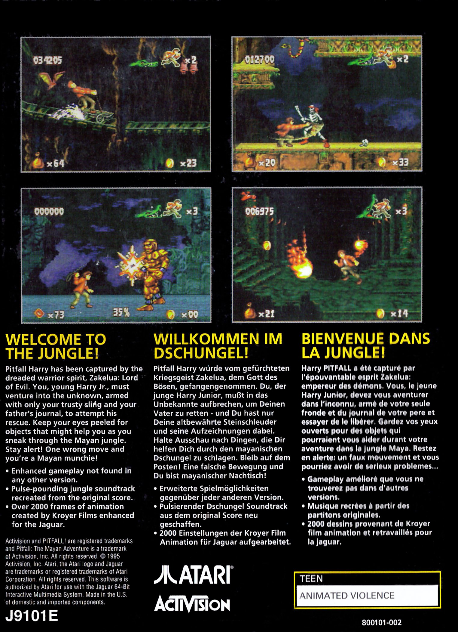 video game Pitfall: The Mayan Adventure Image