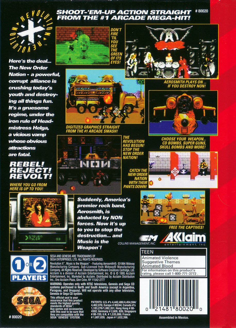 video game Revolution X Image
