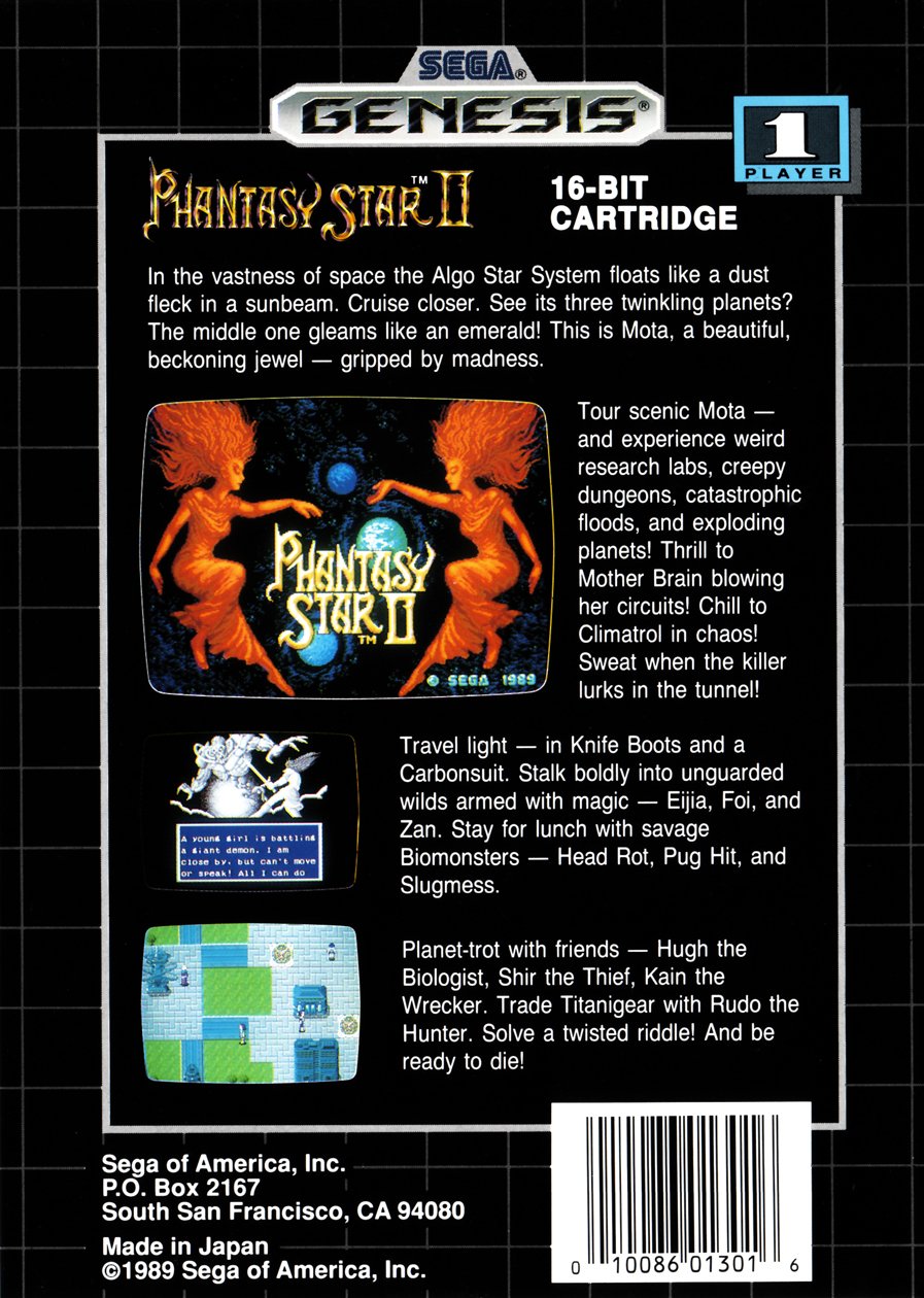 video game Phantasy Star II Image