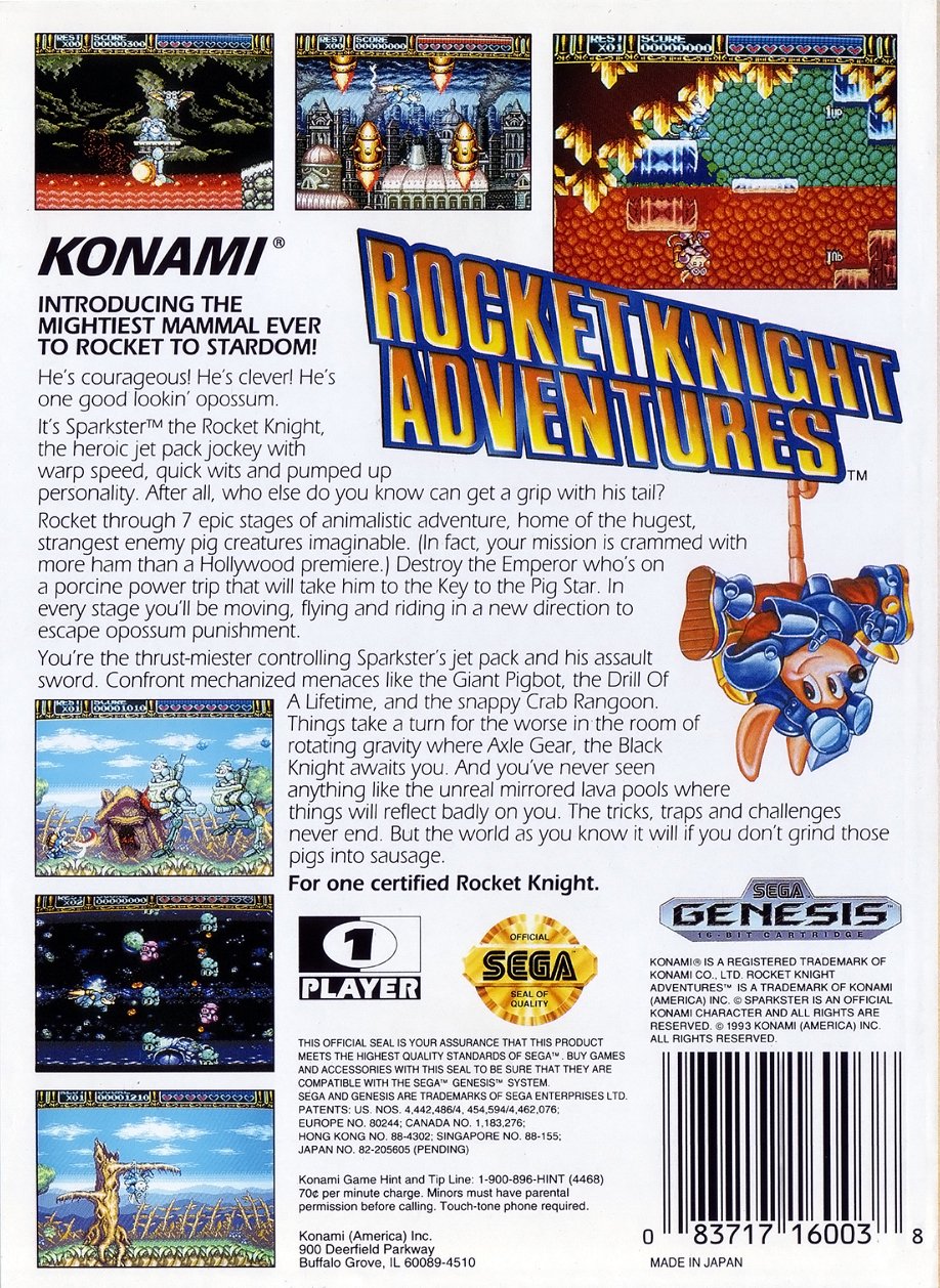 video game Rocket Knight Adventures Image