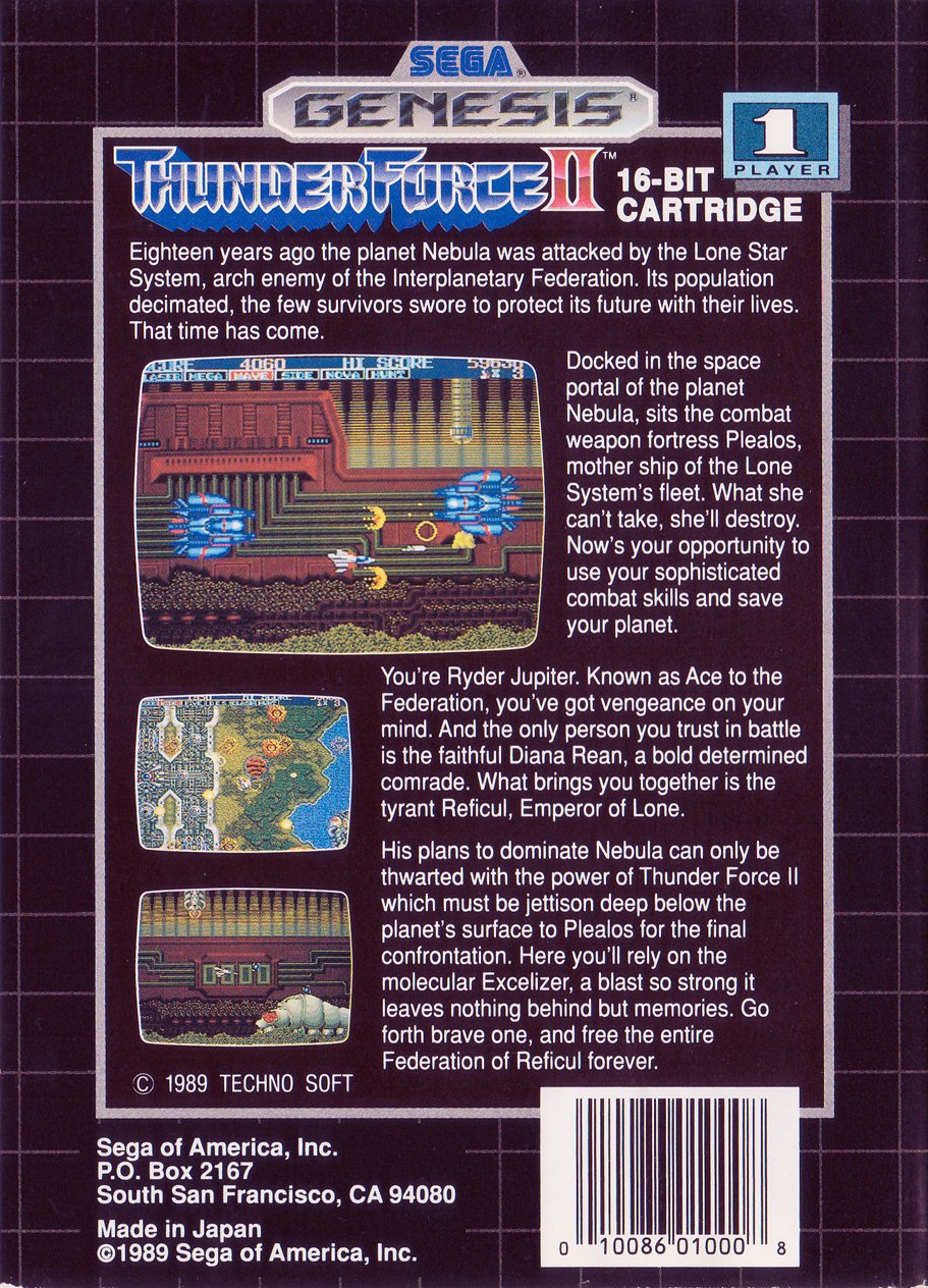 video game Thunder Force II Image