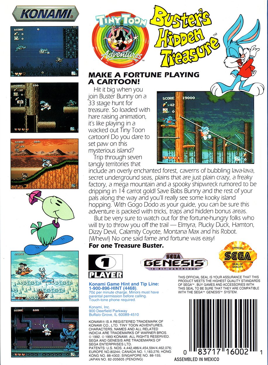 video game Tiny Toon Adventures: Buster's Hidden Treasure Image