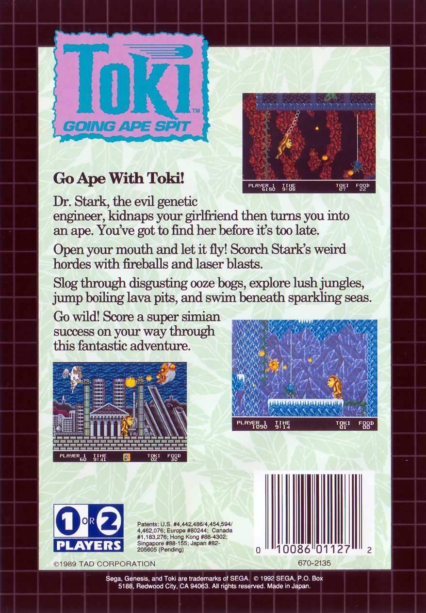 video game Toki: Going Ape Spit Image