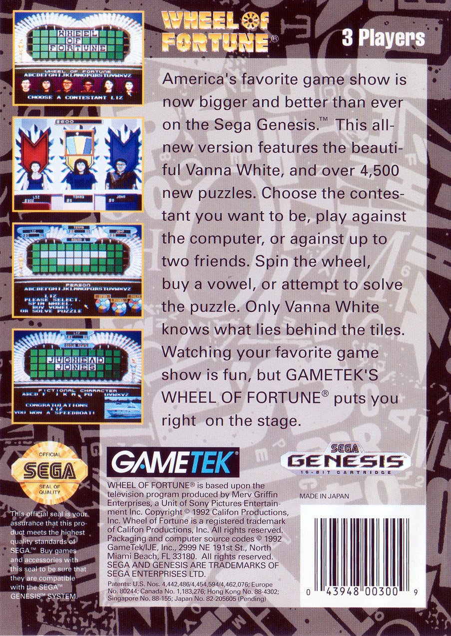 video game Wheel of Fortune Image