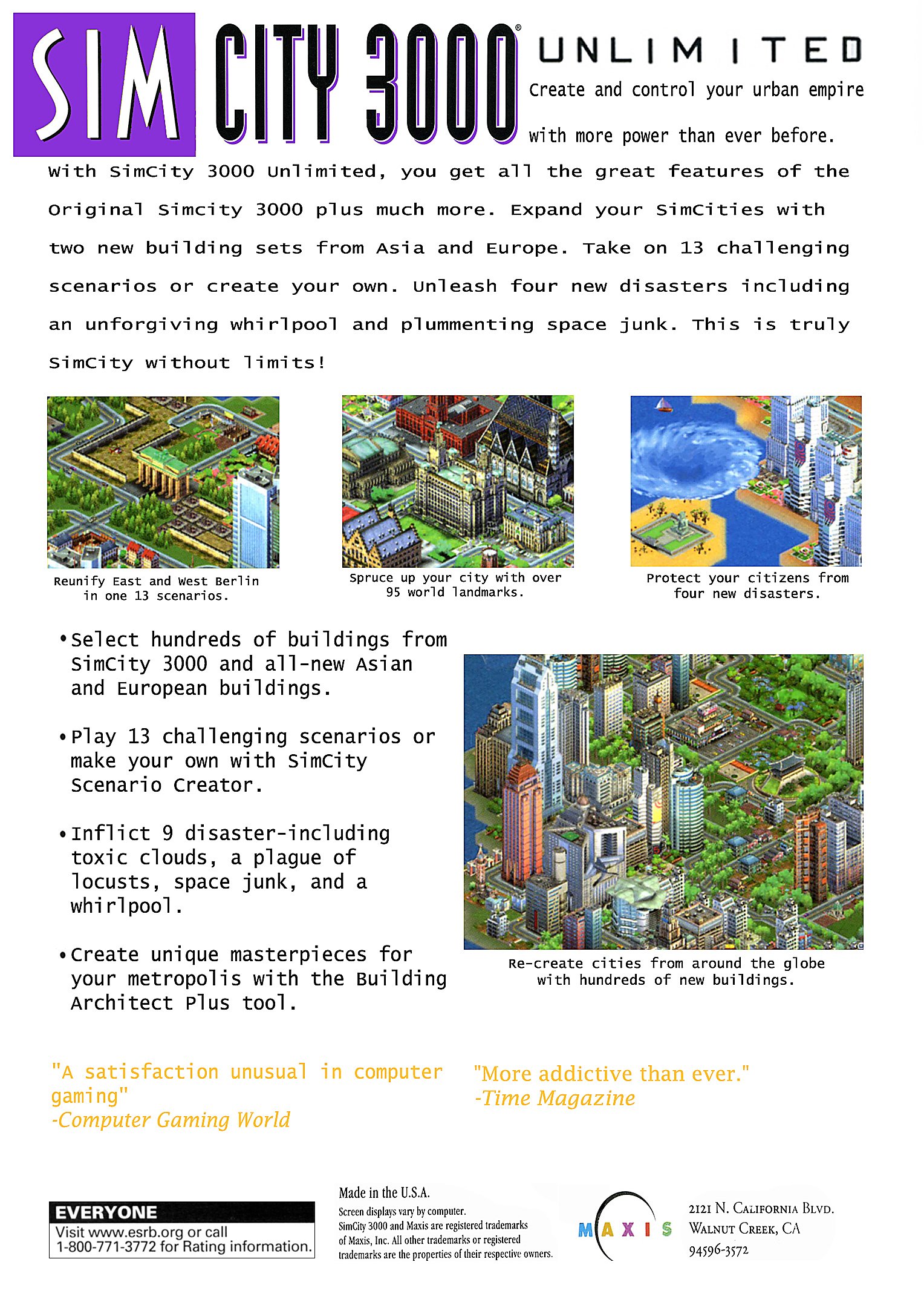 video game SimCity 3000 Image