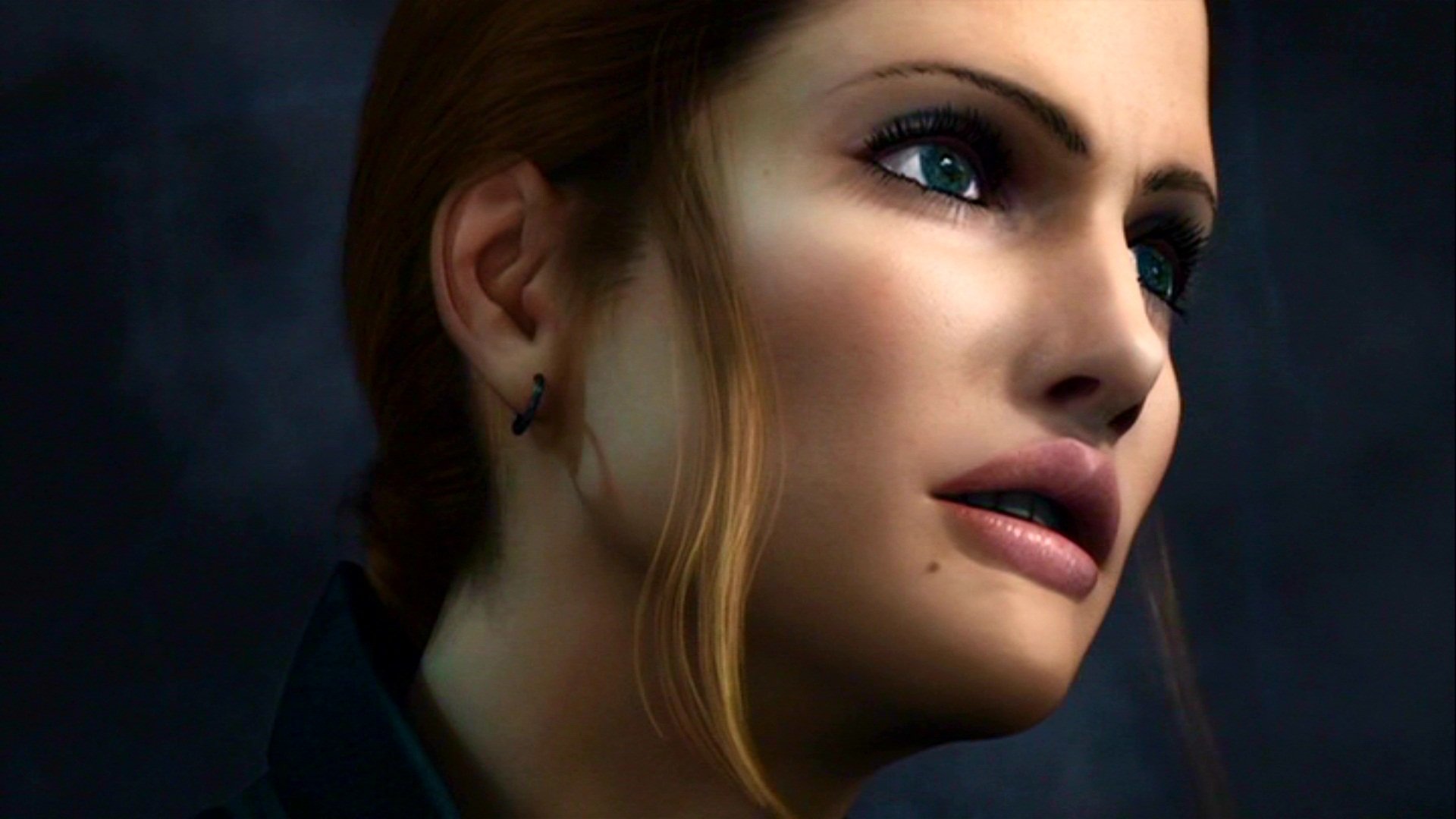 Close-up of Claire Redfield from Resident Evil: Degeneration, her determined expression rendered in detailed CGI.