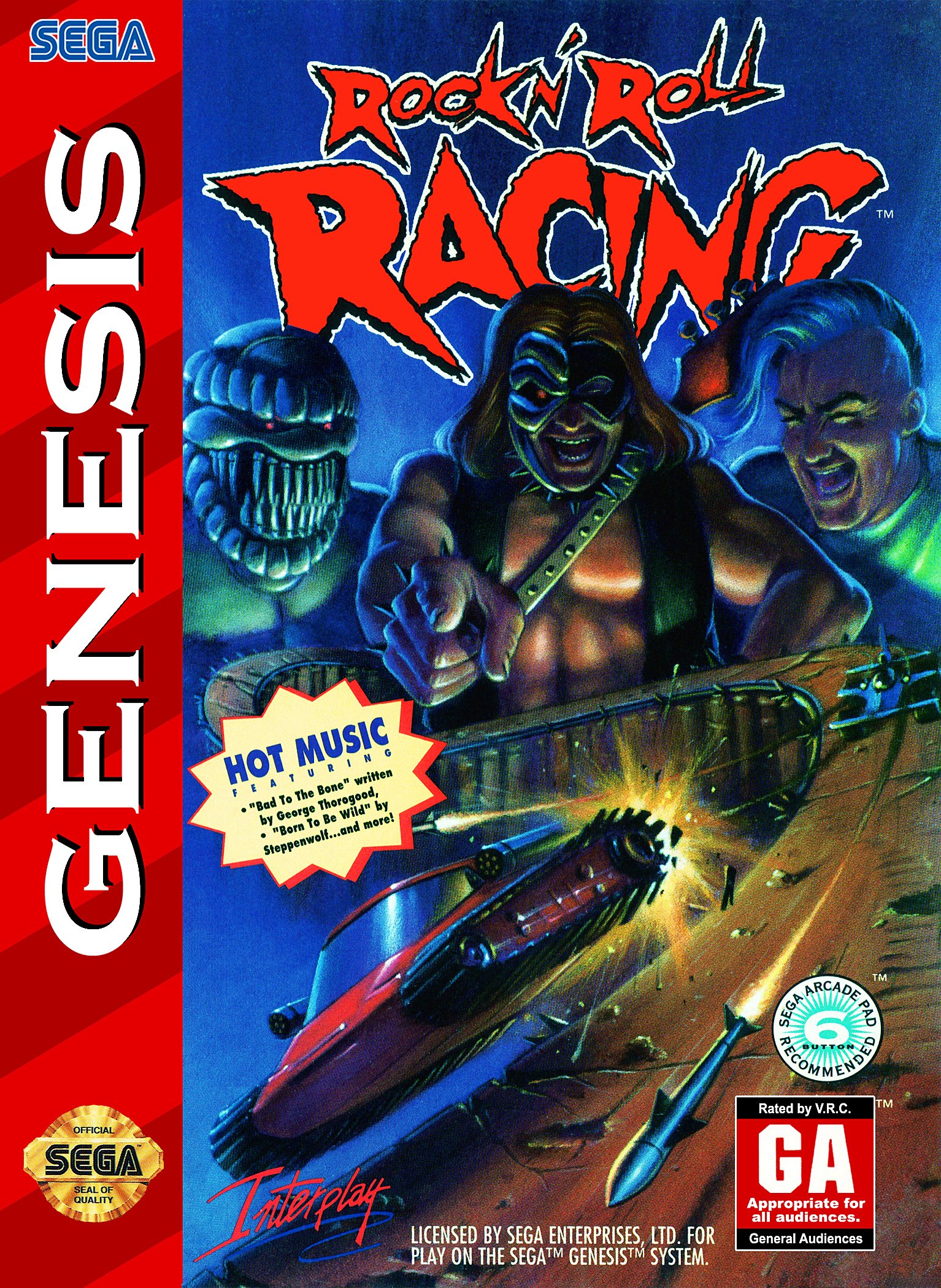 video game Rock N' Roll Racing Image