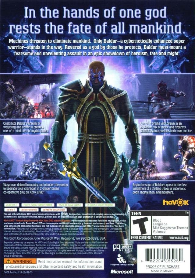 video game Too Human Image