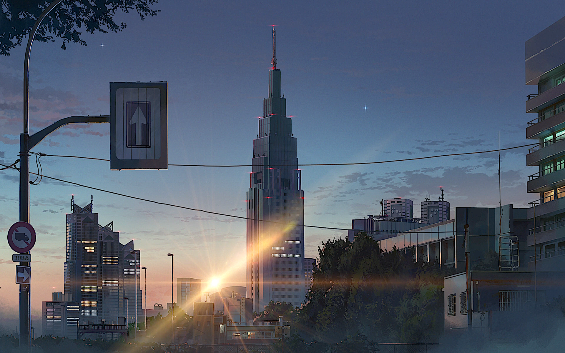 Download Your Name. Building Sky Dusk Tokyo Anime Sky Anime Image
