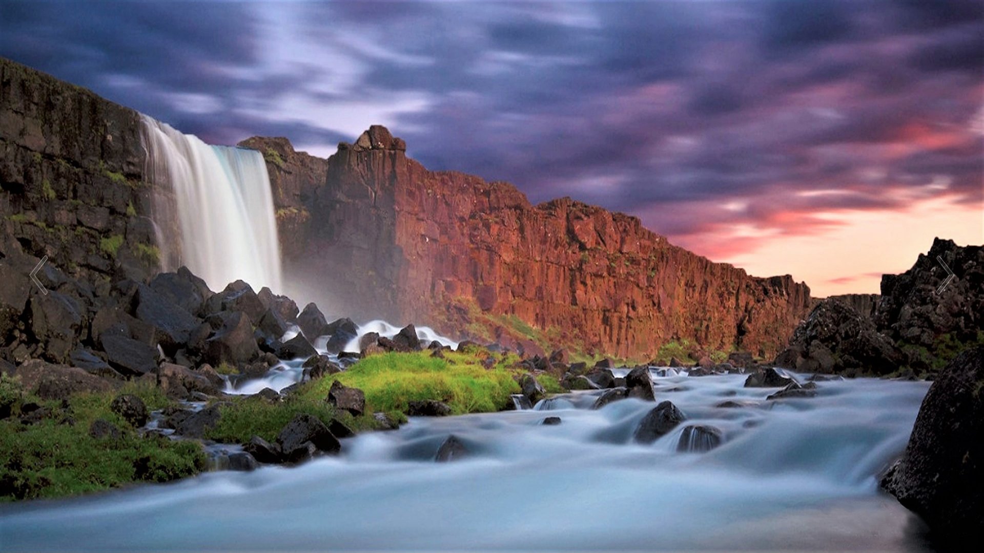river cliff earth nature waterfall Image