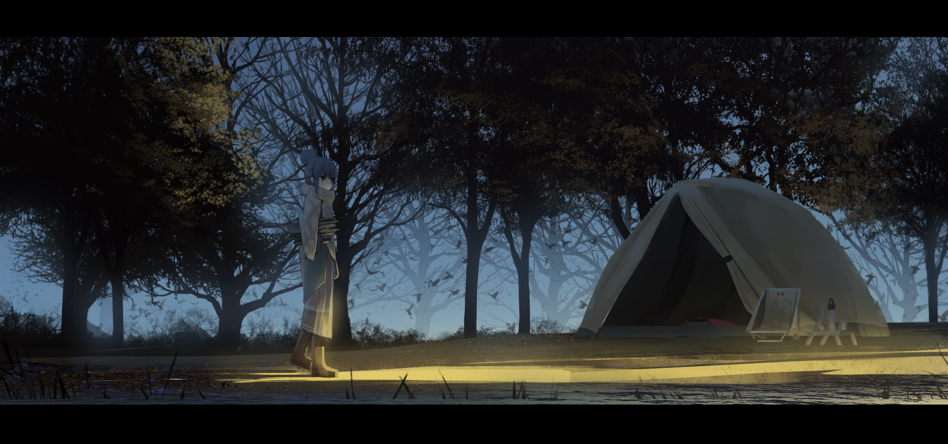 tent forest Anime Original anime forest Image