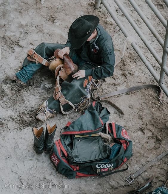 boots saddle man cowboy Image