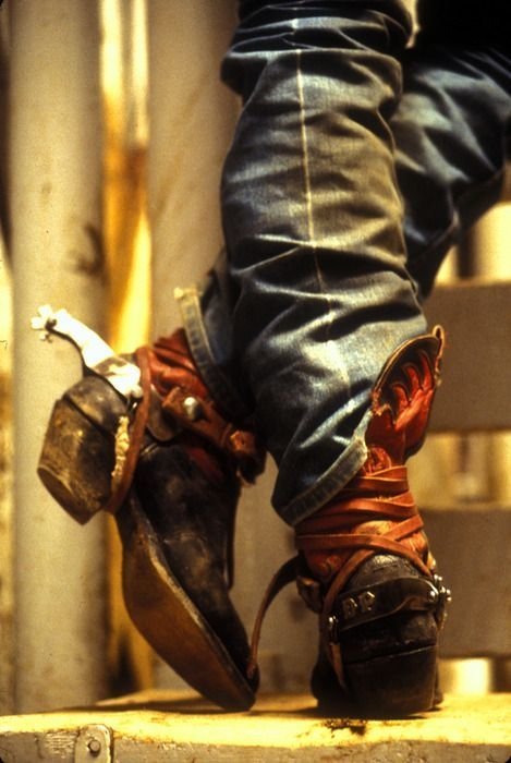 spurs boots man cowboy Image