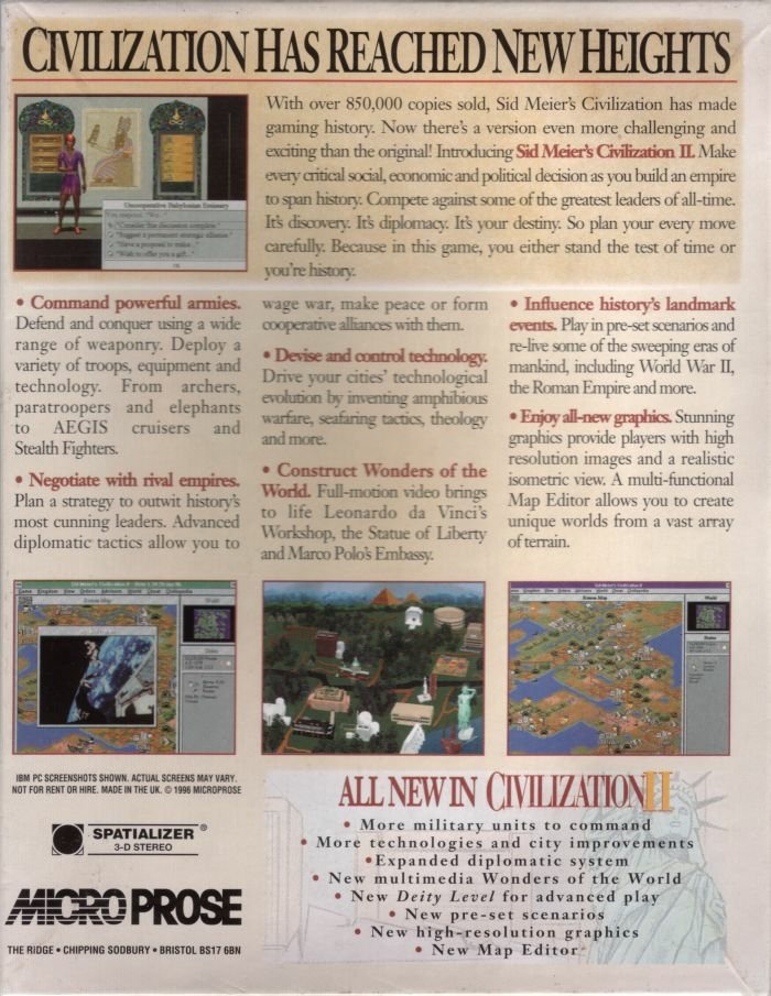 video game Sid Meier's Civilization II Image