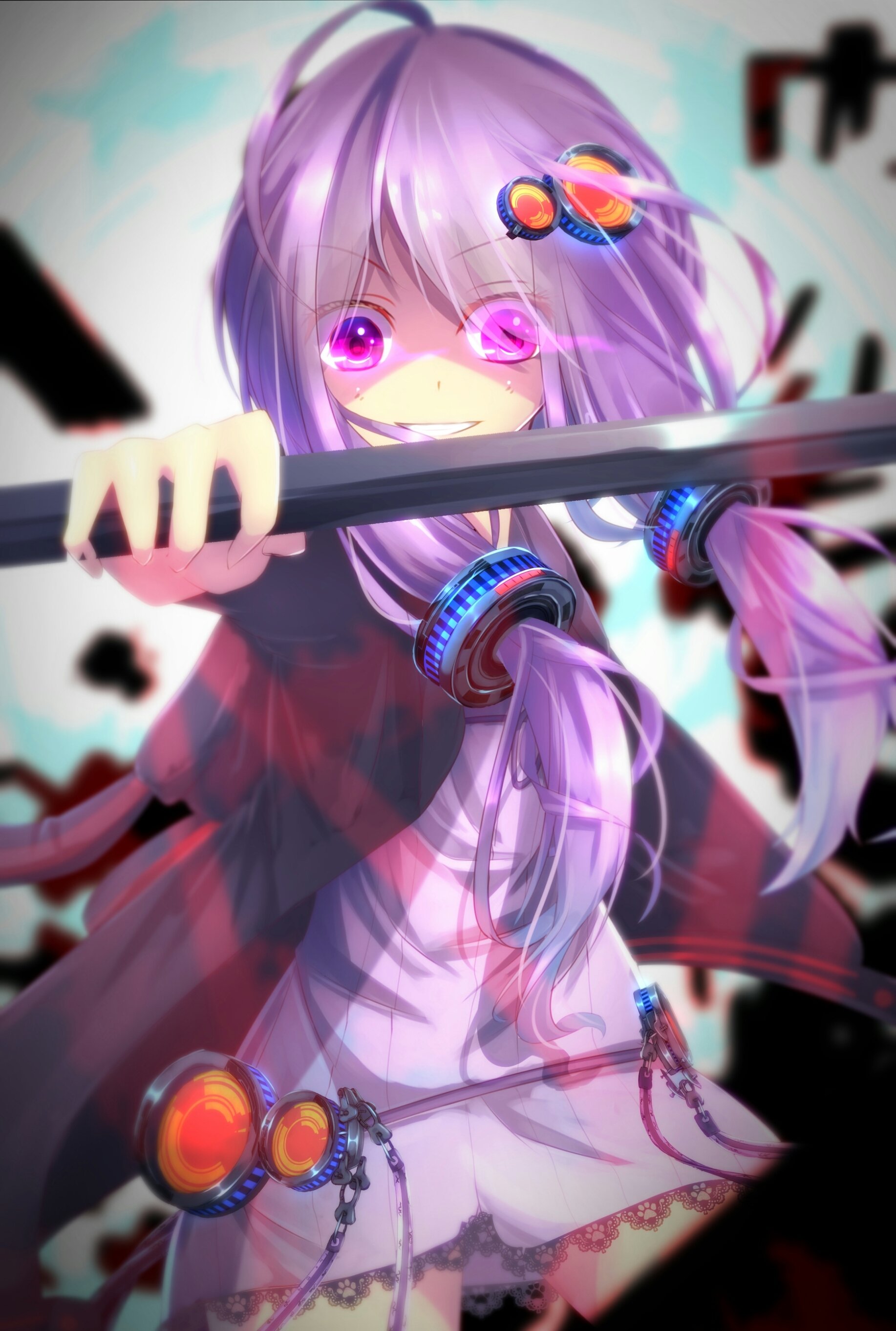 purple Yuzuki Yukari Anime Vocaloid purple anime Image