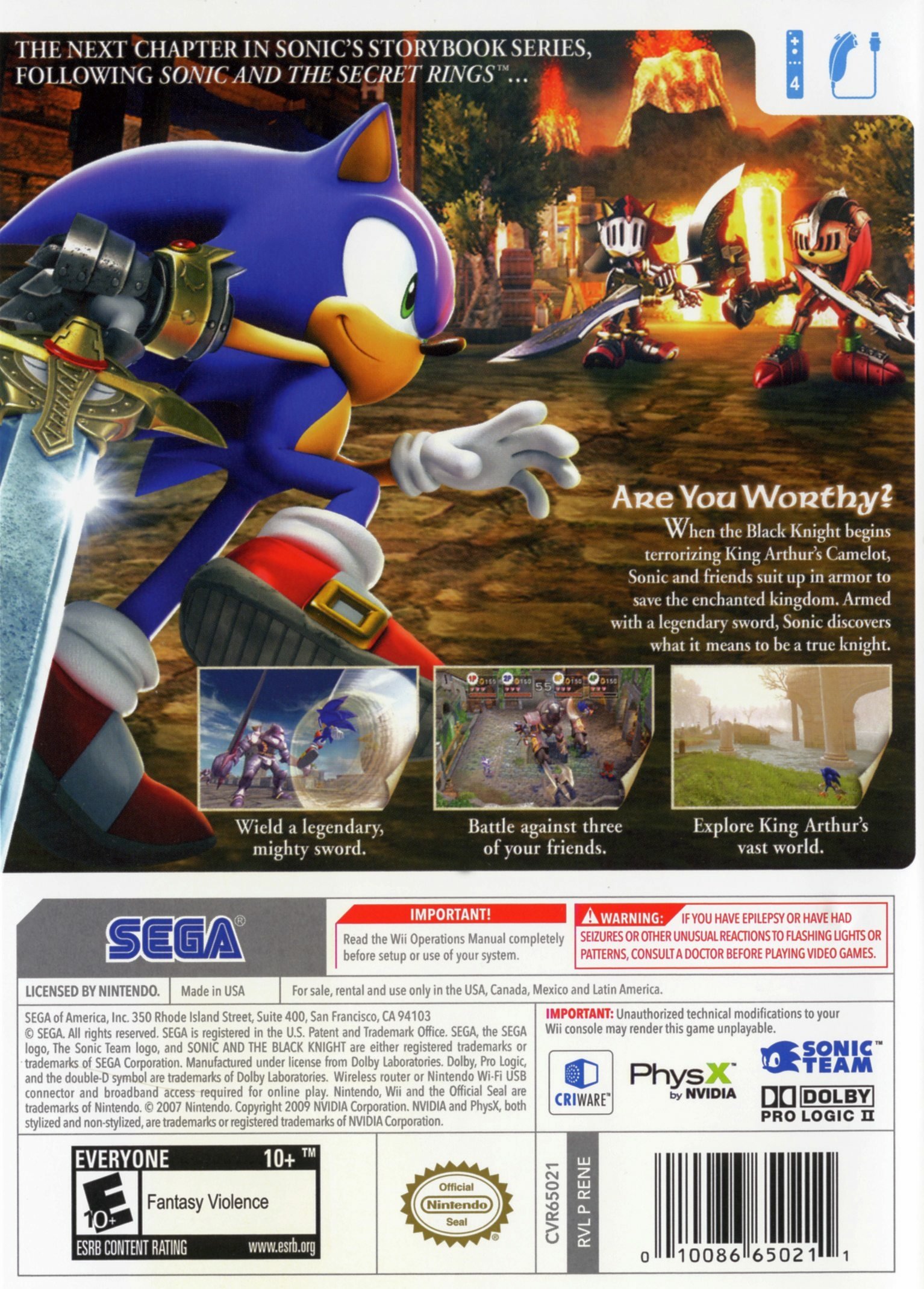 video game Sonic and the Black Knight Image