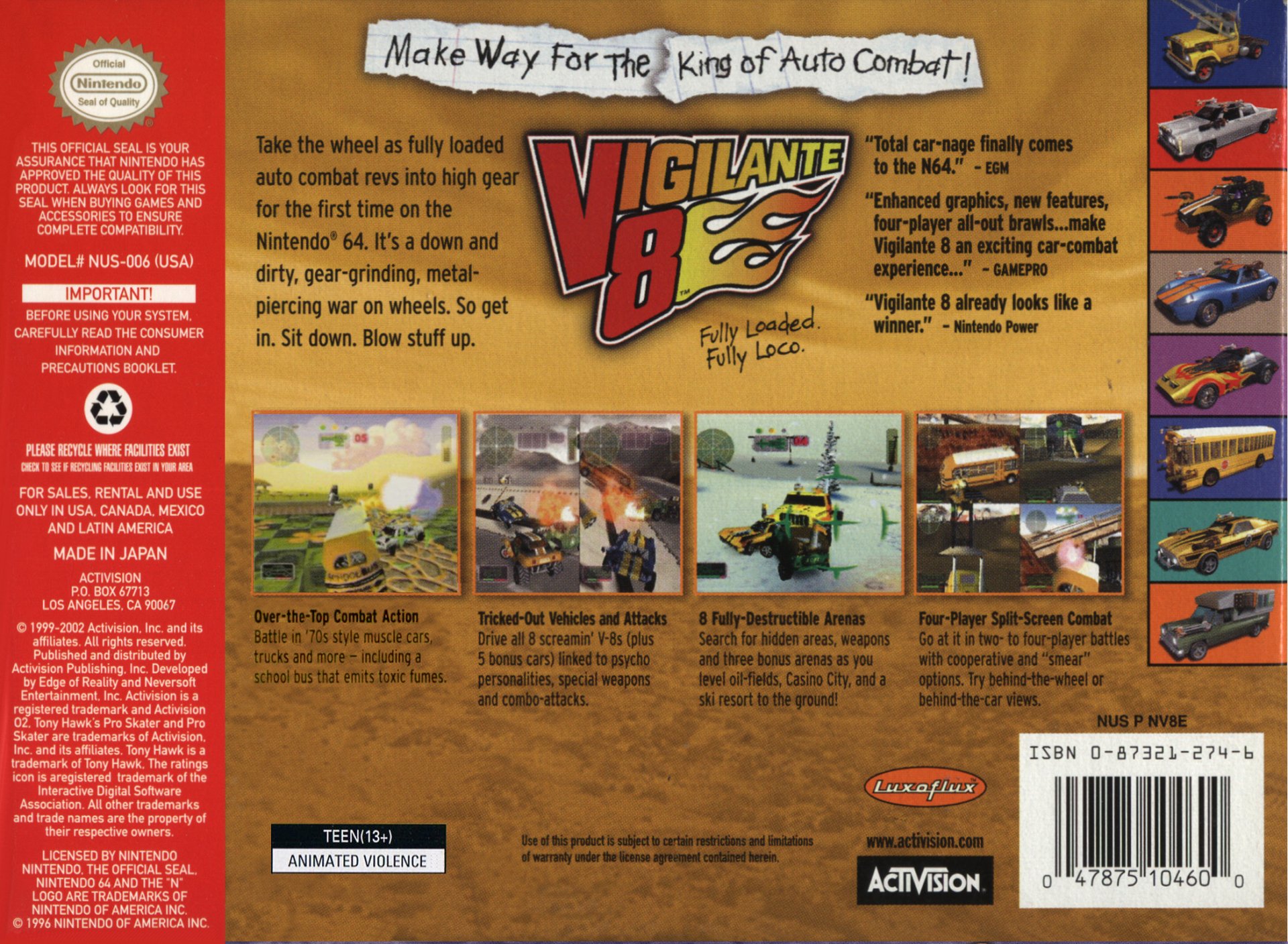 video game Vigilante 8 Image