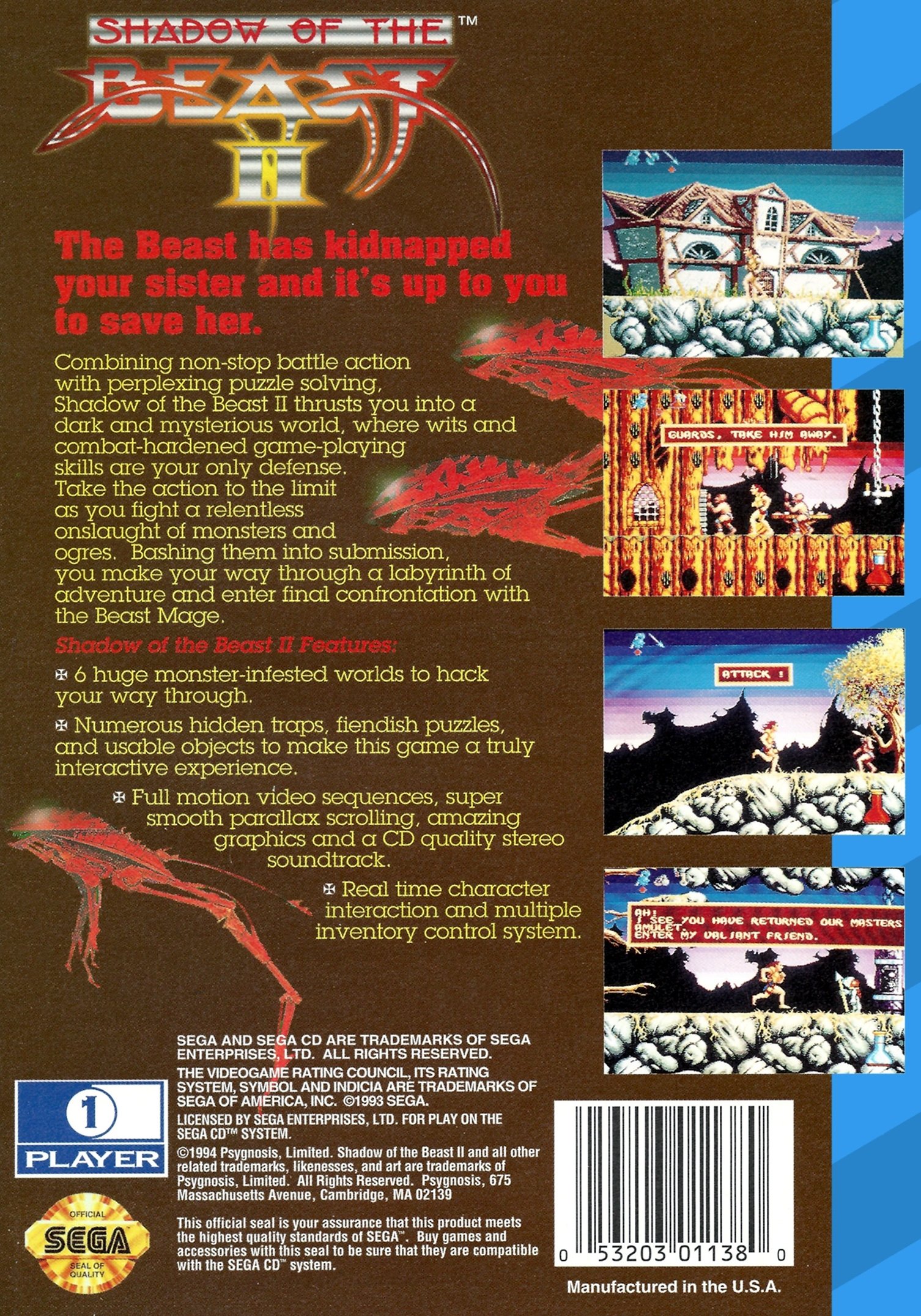 video game Shadow of the Beast II Image