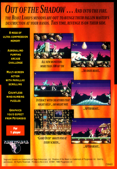video game Shadow of the Beast II Image