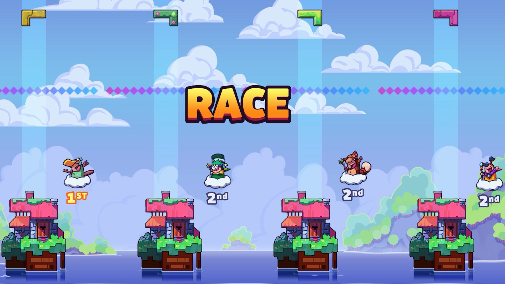 video game Tricky Towers racing competition cartoon Image