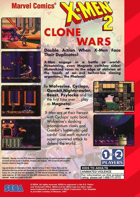 video game X-Men 2: Clone Wars Image
