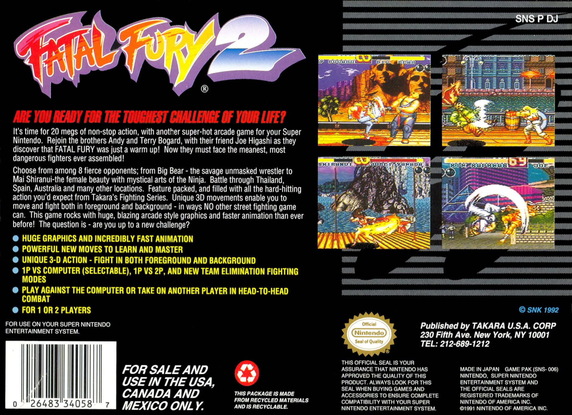 video game Fatal Fury 2 Image