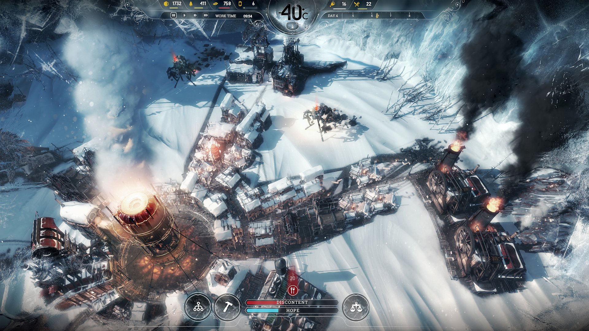 video game Frostpunk futuristic winter survival Futuristic Gaming Image