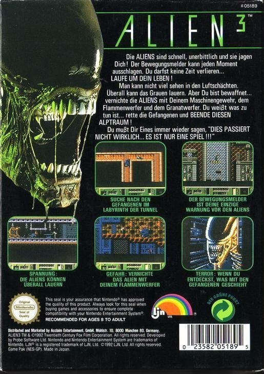 video game Alien 3 Image