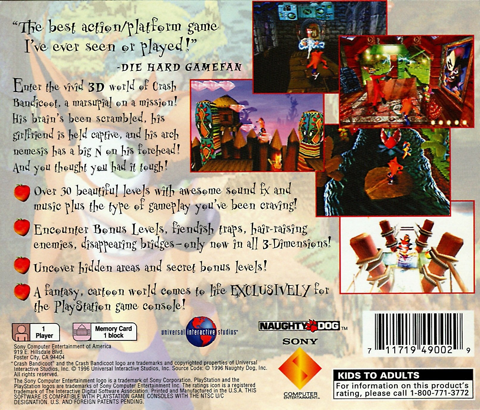 video game Crash Bandicoot Image