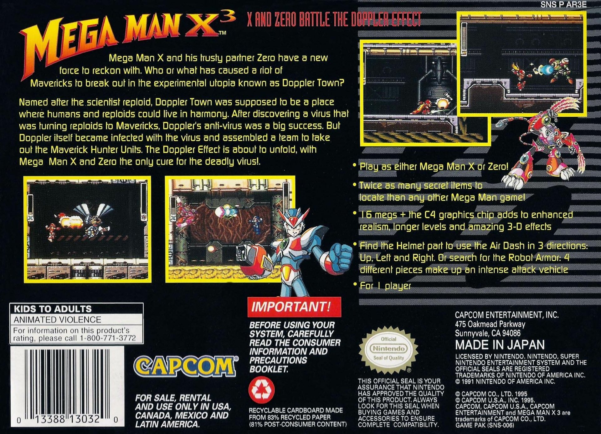 video game Mega Man X3 Image