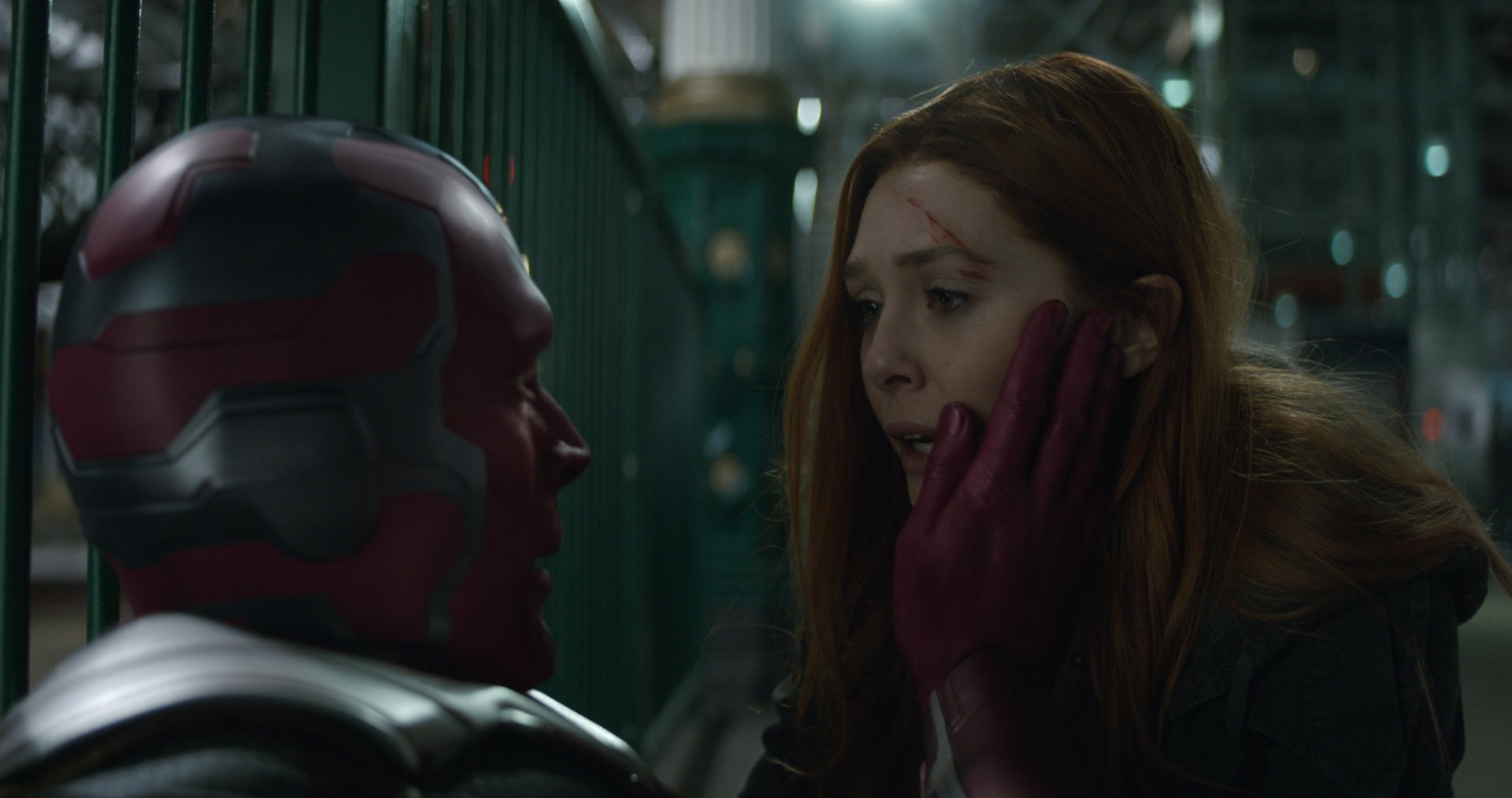 Elizabeth Olsen Paul Bettany Scarlet Witch Vision (Marvel Comics) movie Avengers: Infinity War Image