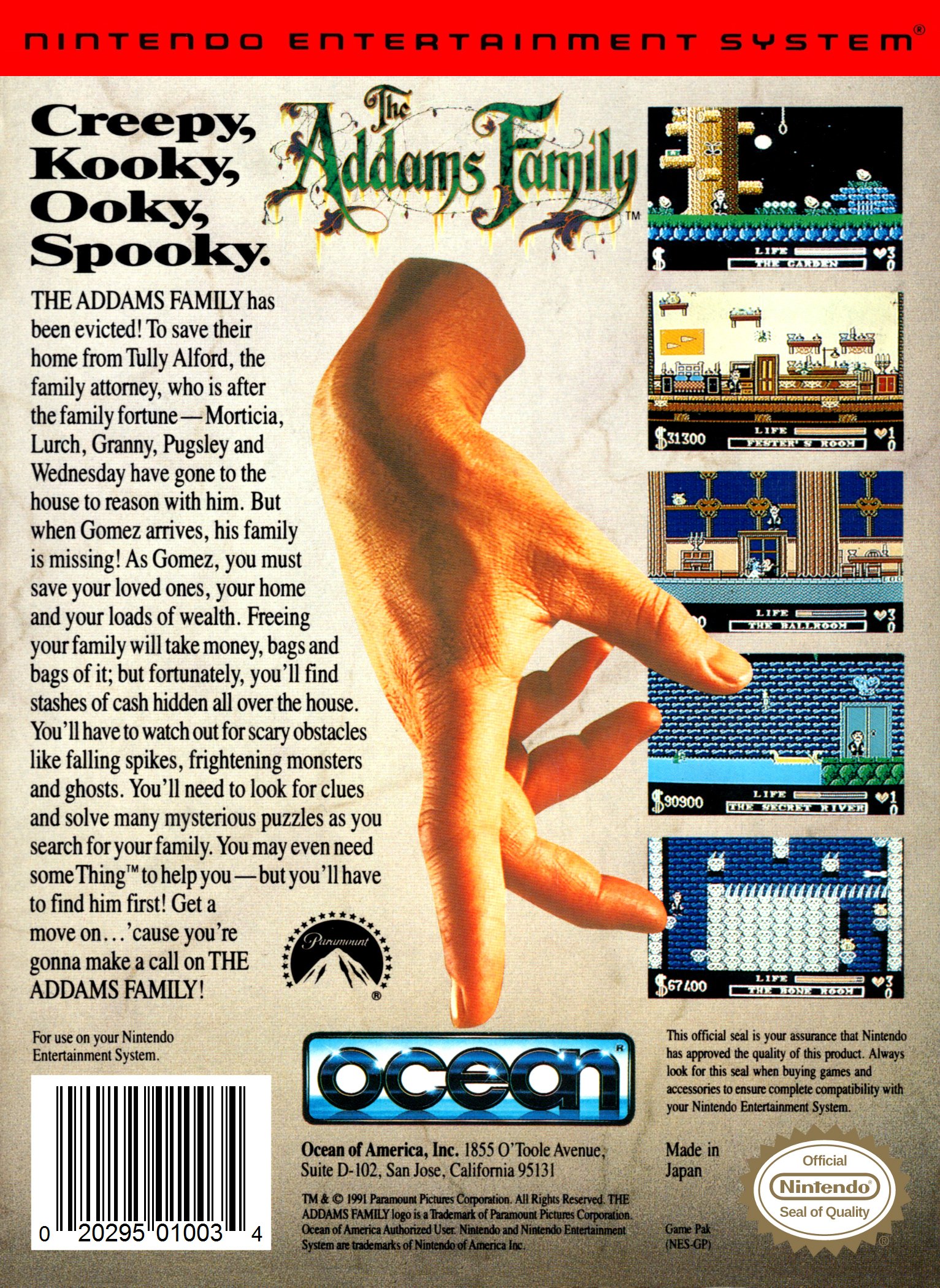 video game The Addams Family Image