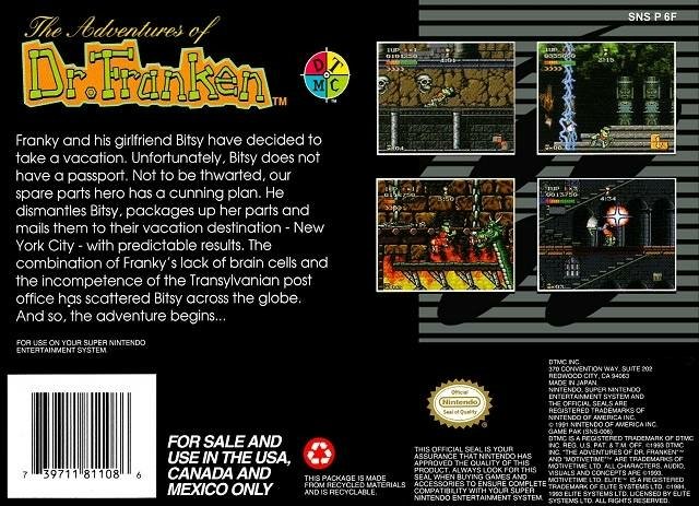 video game The Adventures of Dr. Franken Image