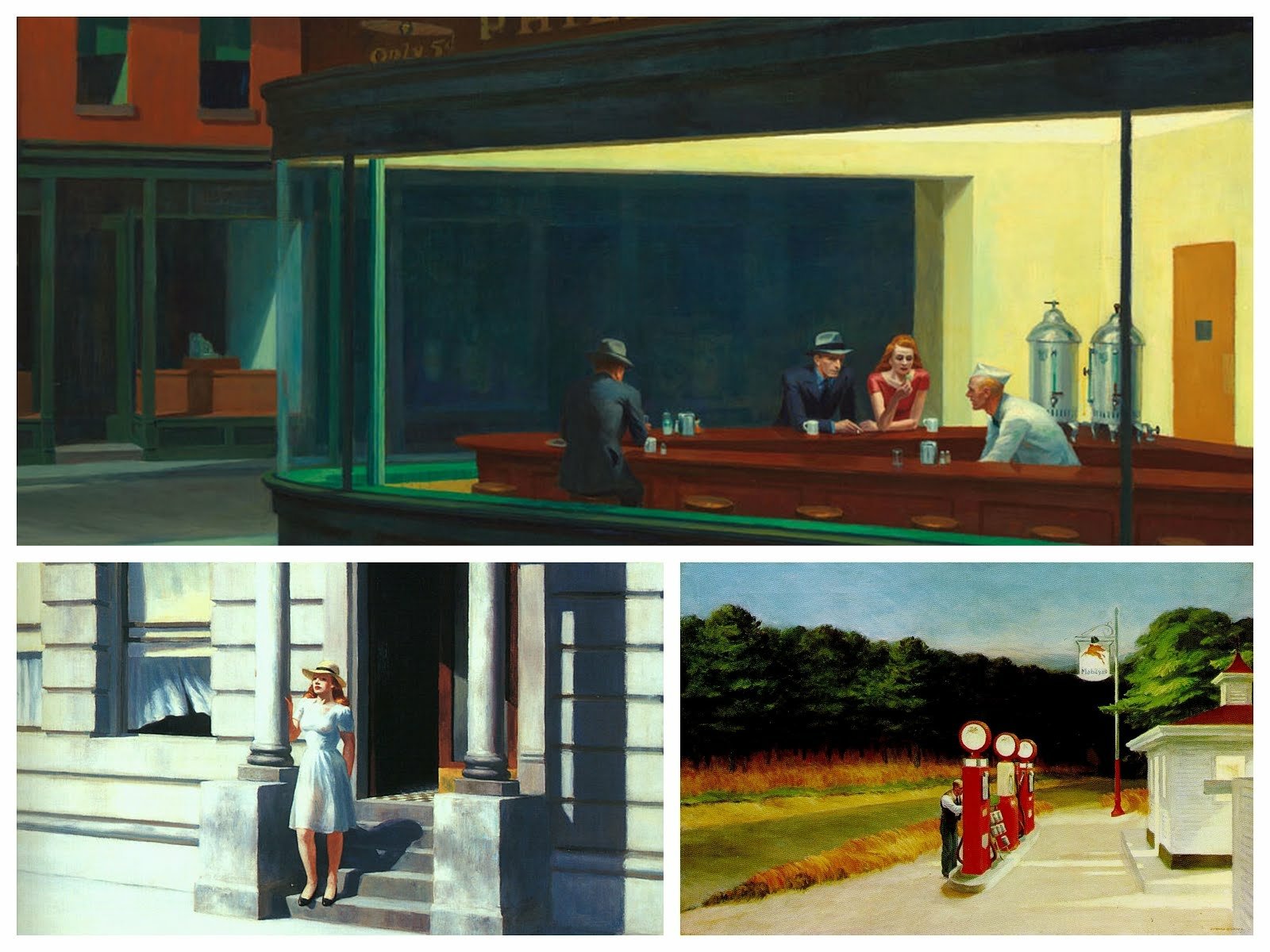  Collage of Edward Hopper Paintings by Edward Hopper