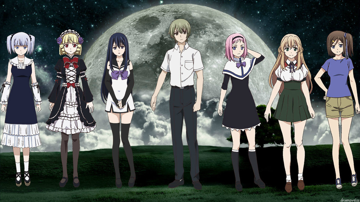 Gokukoku no Brynhildr (Neko Kuroha, Kazumi Schlierenzauer, Kotori Takatori,  Kana Tachibana, Ryouta Murakami) - Minitokyo