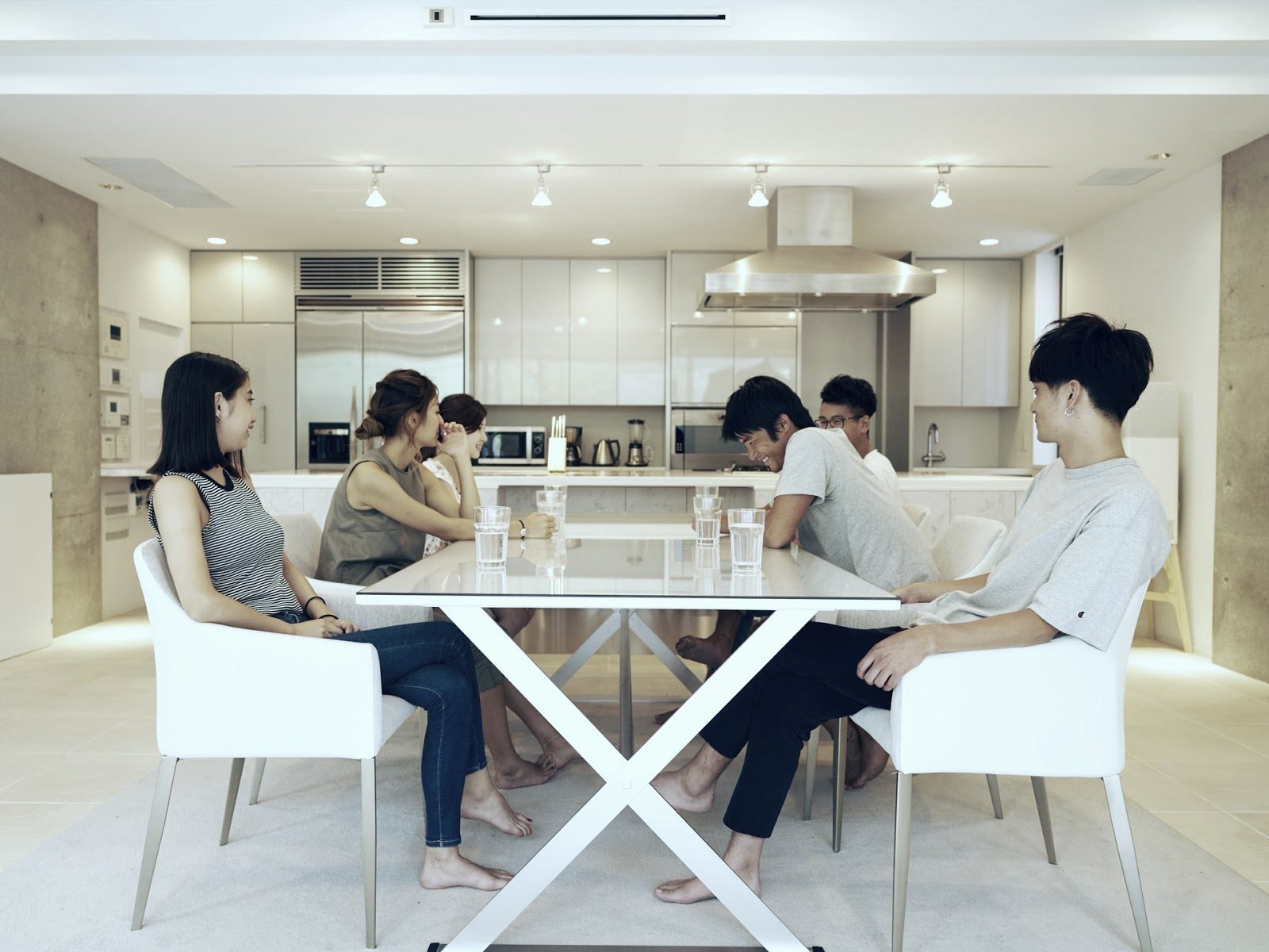 TV Show Terrace House dining room Family modern interior Image