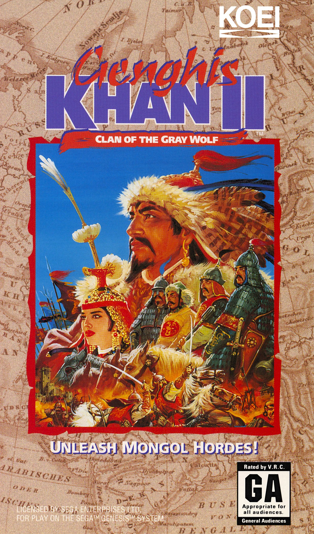 Genghis Khan II: Clan Of The Gray Wolf Video Game Box Art - ID: 194149 ...