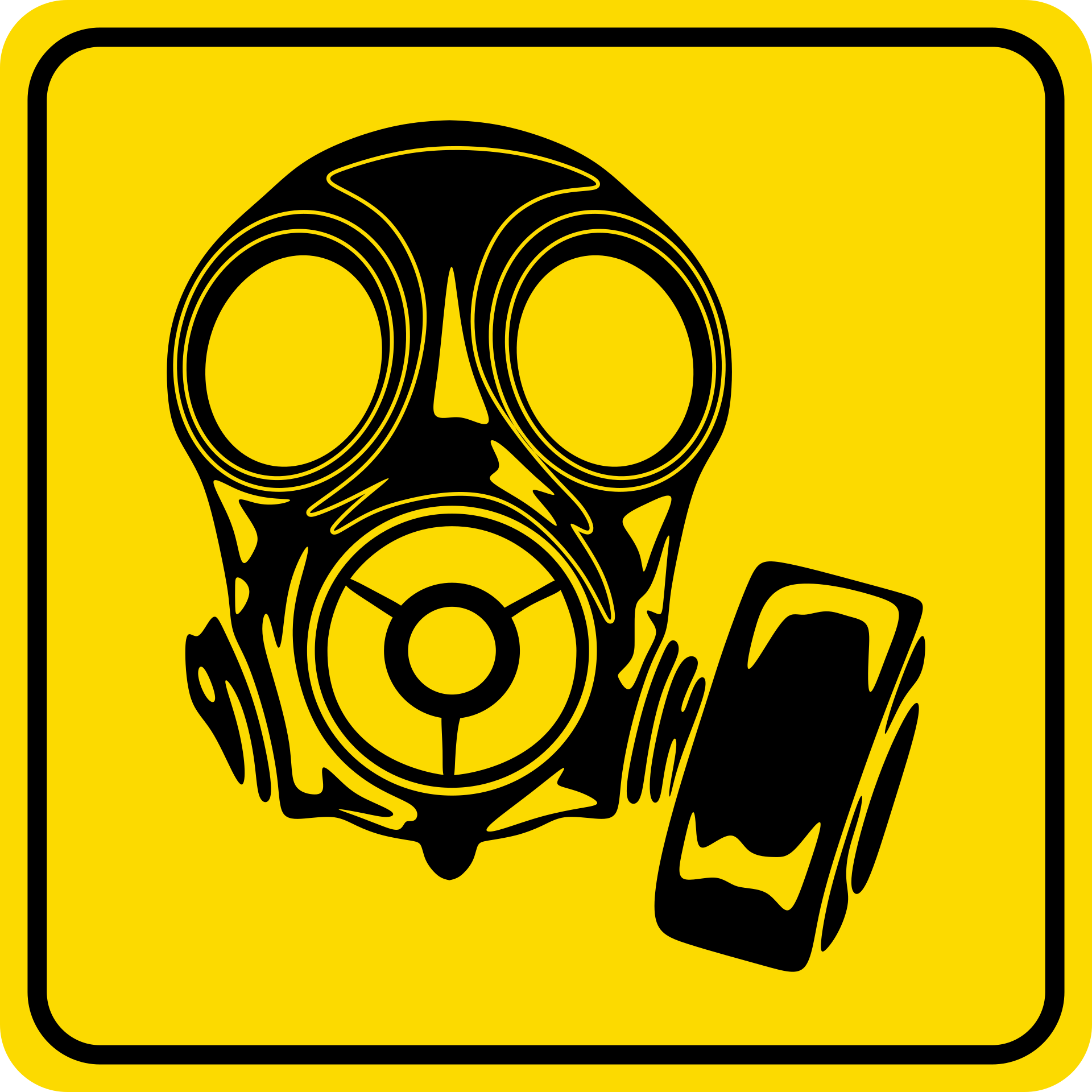Download Yellow Gas Mask Sign Image Id 194904 Image Abyss PSD Mockup Templates