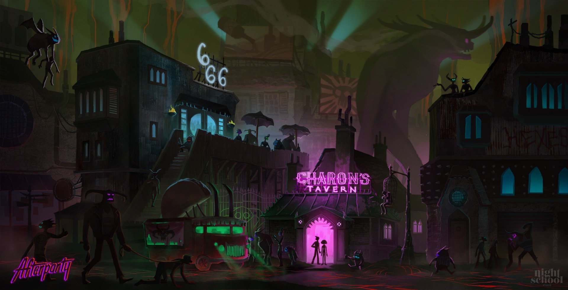 Download Video Game Afterparty Urban Fantasy Tavern Image